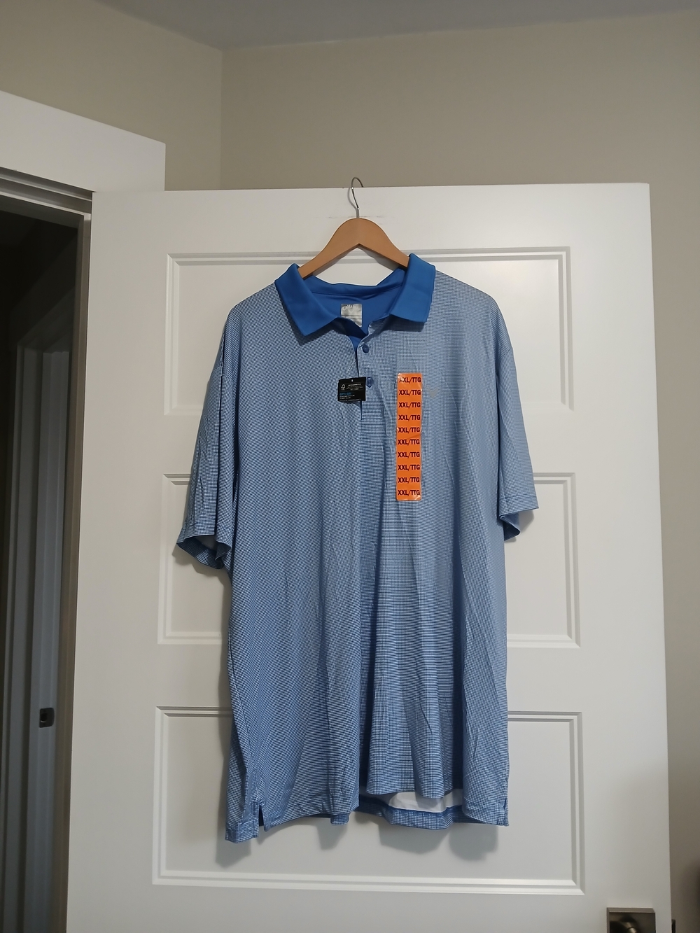 Callaway Light Blue Polo with Royal Blue Collar